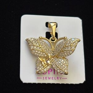 14K Gold Plated Butterfly pendant
